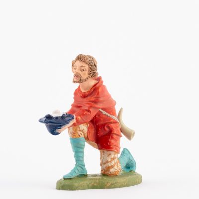 Pastore (136) per presepe colori tradizionali cm.10