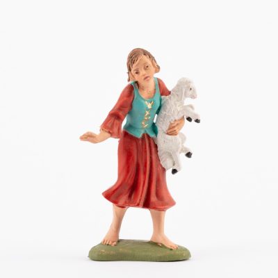 Pastorella (139) per presepe colori tradizionali cm.10