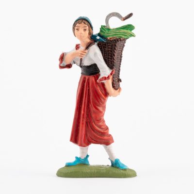 Pastorella (193) per presepe colori tradizionali cm.10