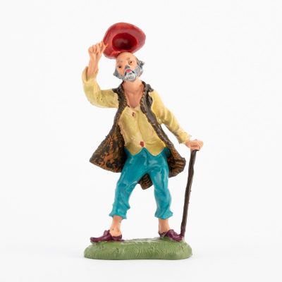Pastore (196) per presepe colori tradizionali cm.10