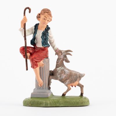 Pastore (203) per presepe colori tradizionali cm.10