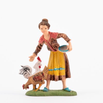Pastorella (231) per presepe colori tradizionali cm.10