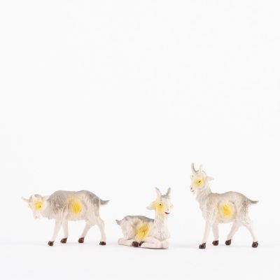 3 caprette per presepe colori tradizionali cm.10