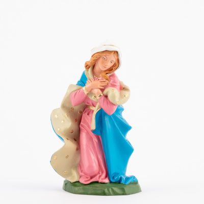 Madonna per presepe colori tradizionali cm.19