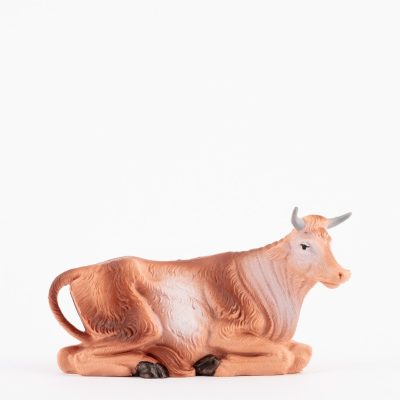 Bue per presepe colori tradizionali cm.19