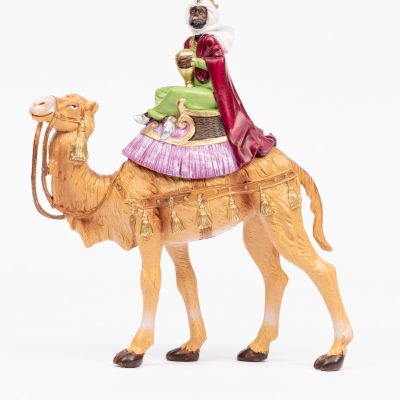 Re moro a cammello (1) per presepe colori tradizionali cm.19