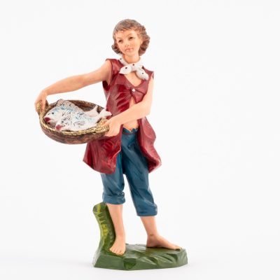Pastore (322) per presepe colori tradizionali cm.19