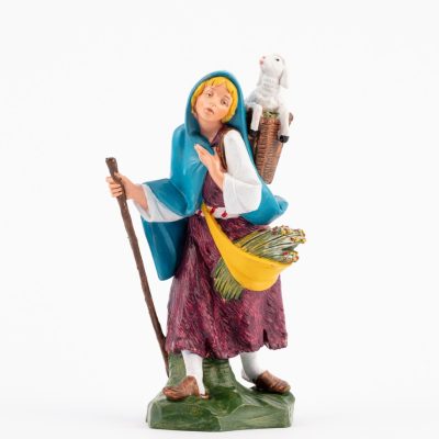 Pastorella (350) per presepe colori tradizionali cm.19