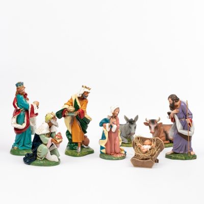 Natività 8 pezzi per presepe colori tradizionali cm.30