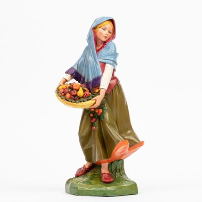 Pastorella (28) per presepe colori tradizionali cm.30