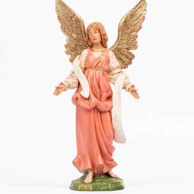 Angelo in piedi per presepe colori tradizionali cm.30