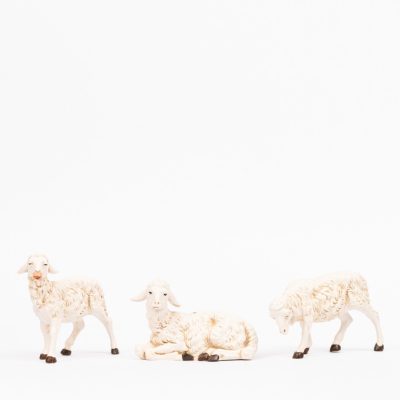 3 pecore per presepe colori tradizionali cm.30