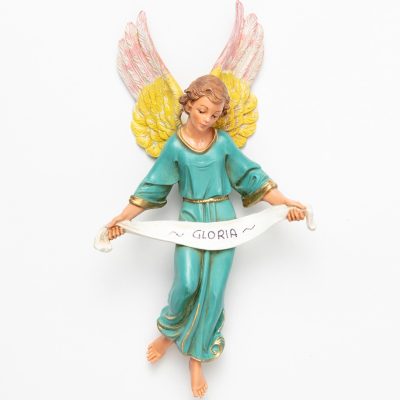 Angelo Gloria celeste per presepe colori tradizionali cm.30