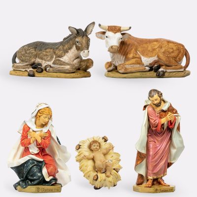 Natività 5 pezzi in resina per presepe cm.125