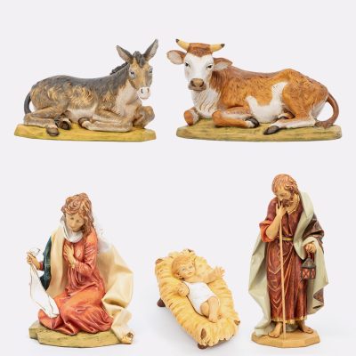 Nativita' 5 pezzi in resina per presepe cm.85