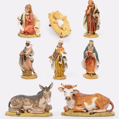 Nativita' 8 pezzi in resina per presepe cm.85