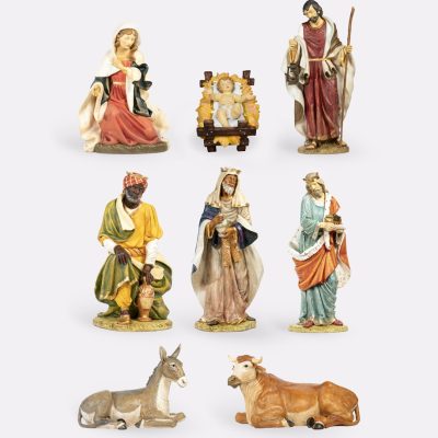 Natività 8 pezzi in resina per presepe cm.180