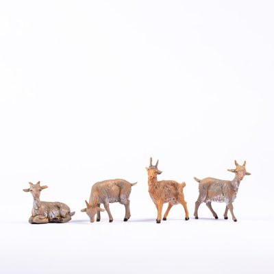 4 caprette per presepe cm.19